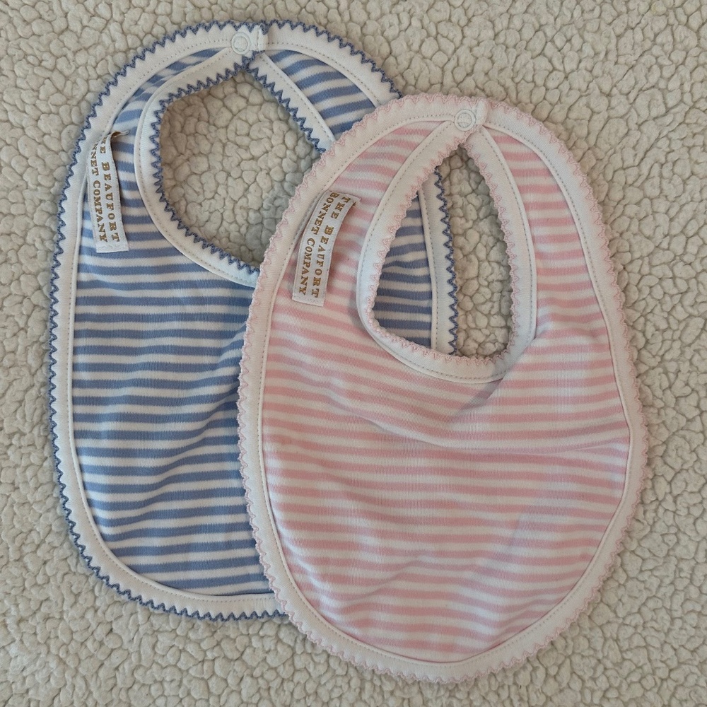 Beaufort Bonnet "Burp Me" Bib (Pink & Blue)
